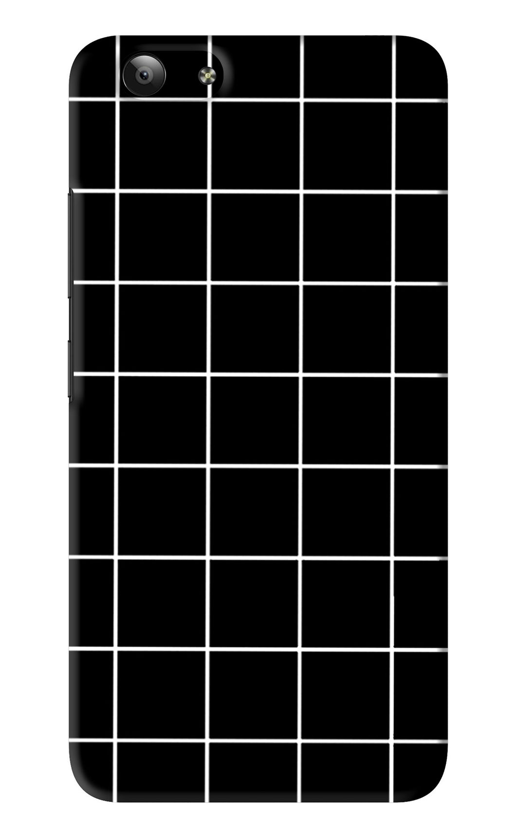 White Grid Vivo Y53 Back Skin Wrap
