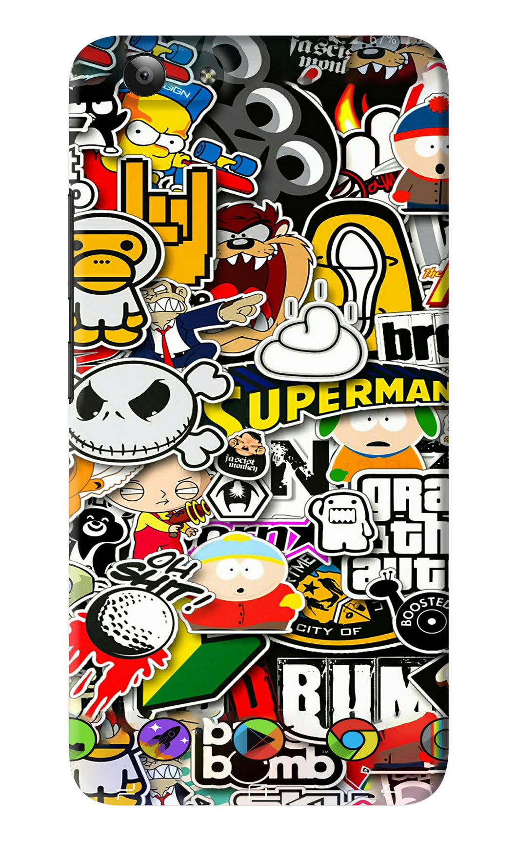 Sticker Bomb Vivo Y53 Back Skin Wrap