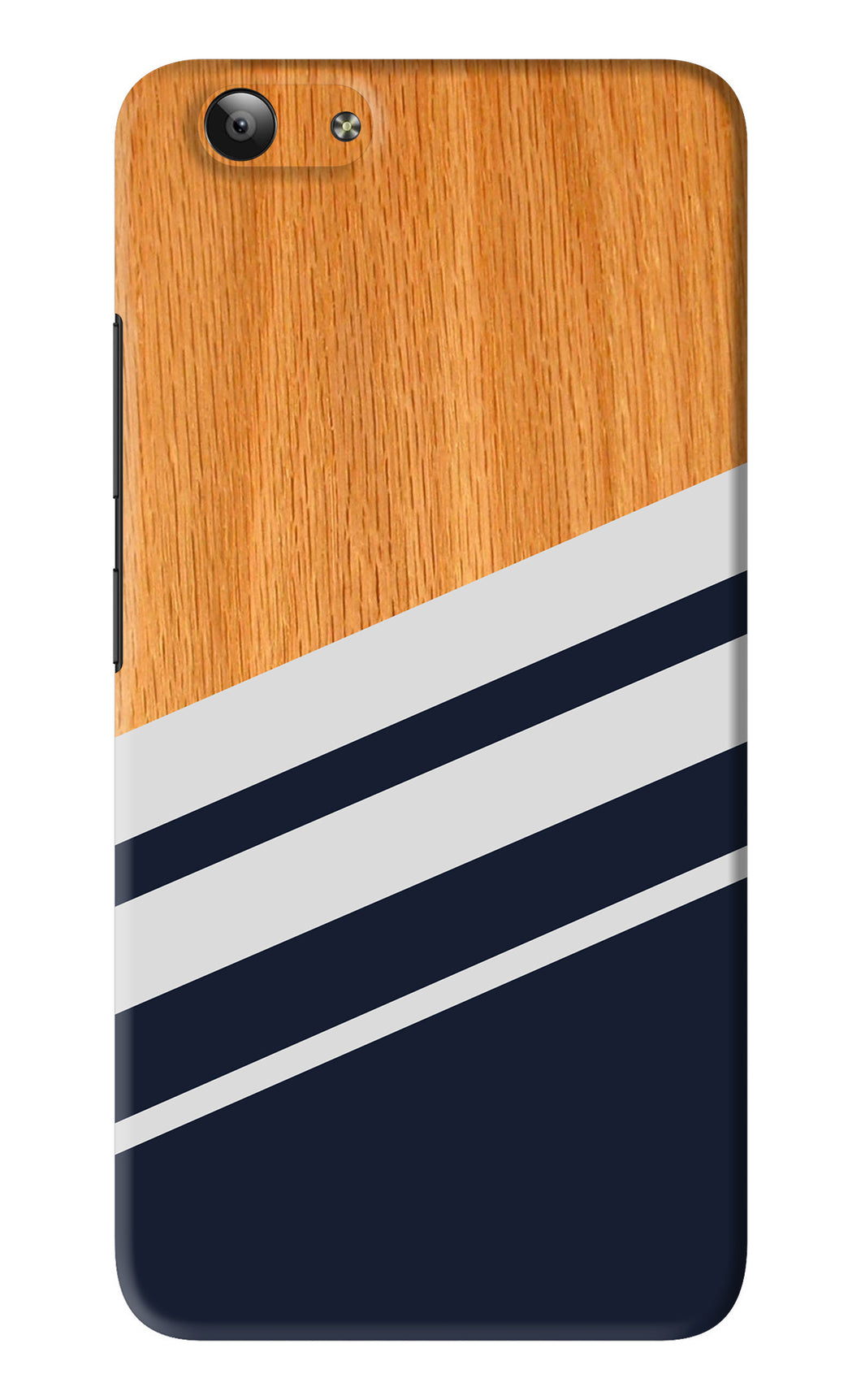 Black And White Wooden Vivo Y53 Back Skin Wrap
