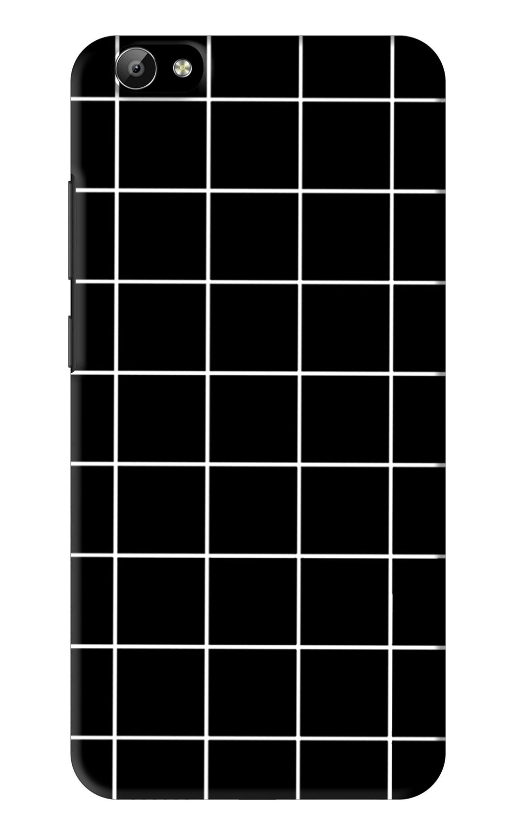 White Grid Vivo Y66 Back Skin Wrap