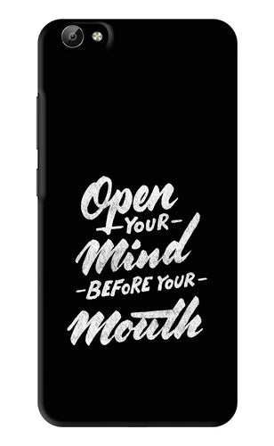 Open Your Mind Before Your Mouth Vivo Y66 Back Skin Wrap