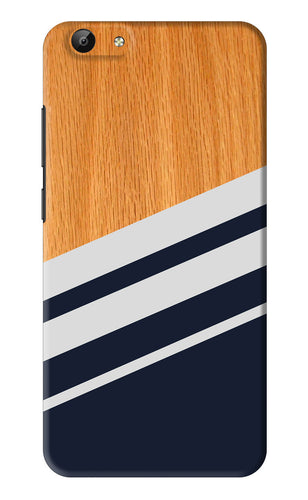 Black And White Wooden Vivo Y69 Back Skin Wrap