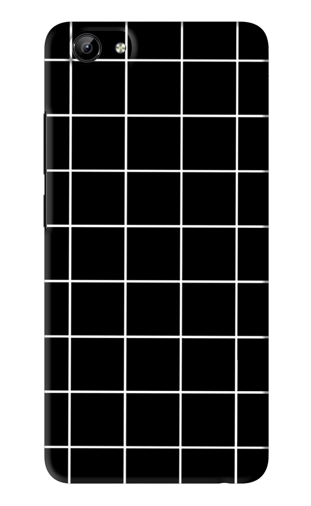 White Grid Vivo Y71 Back Skin Wrap