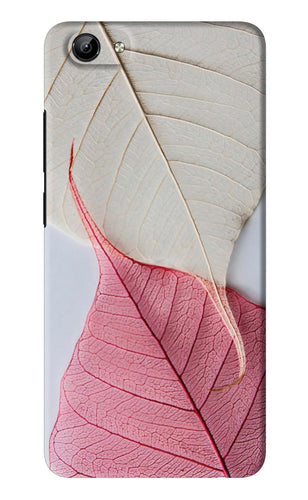 White Pink Leaf Vivo Y71 Back Skin Wrap