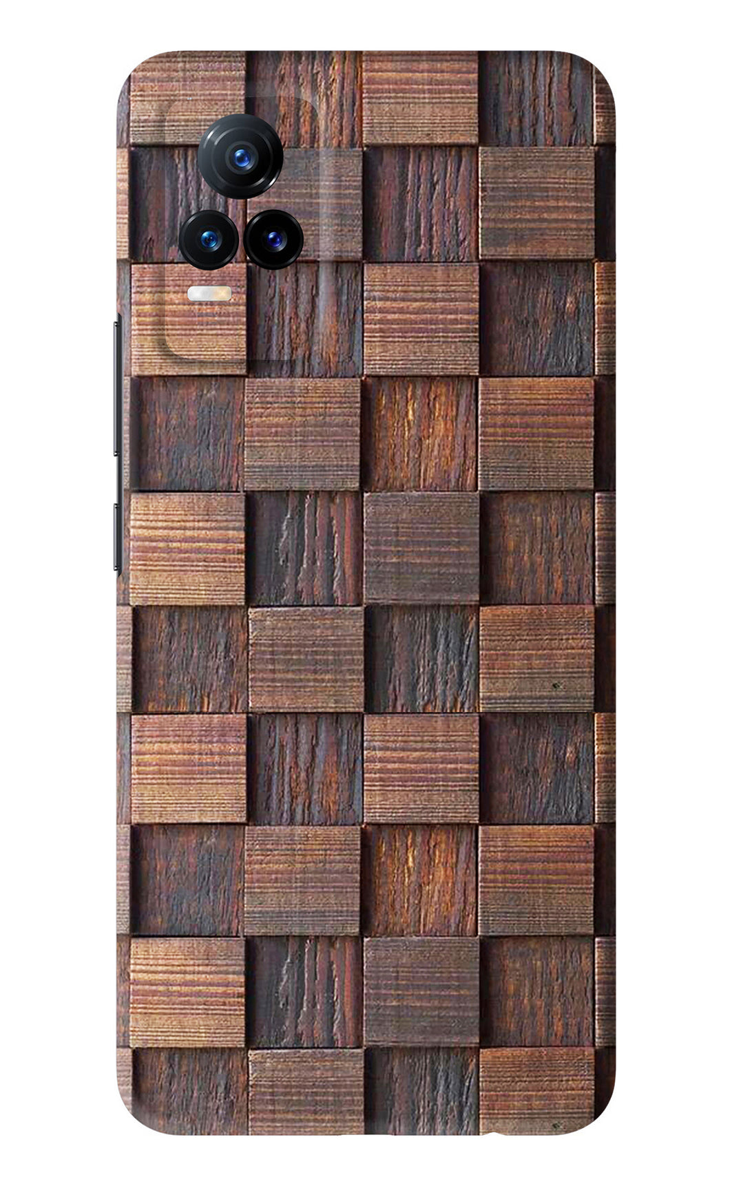 Wooden Cube Design Vivo Y73 Back Skin Wrap