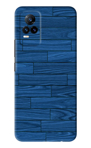 Blue Wooden Texture Vivo Y73 Back Skin Wrap