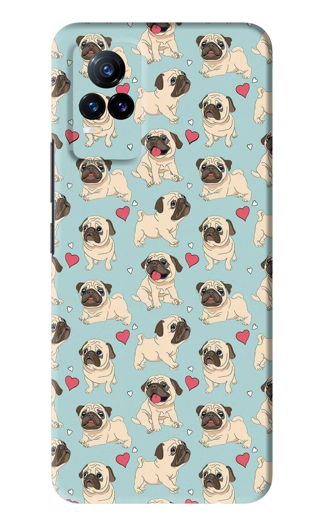 Pug Dog Vivo Y73 Back Skin Wrap