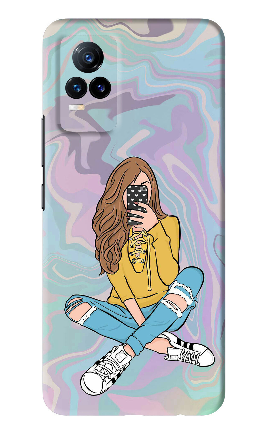 Selfie Girl Vivo Y73 Back Skin Wrap