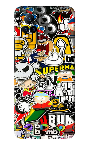 Sticker Bomb Vivo Y73 Back Skin Wrap