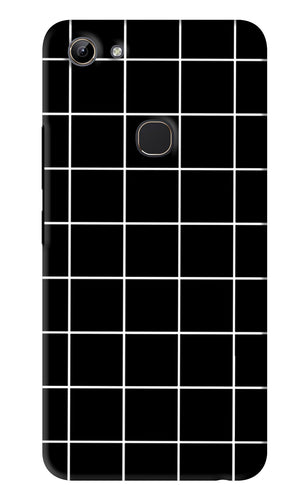 White Grid Vivo Y81 Back Skin Wrap