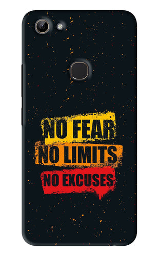 No Fear No Limits No Excuses Vivo Y81 Back Skin Wrap