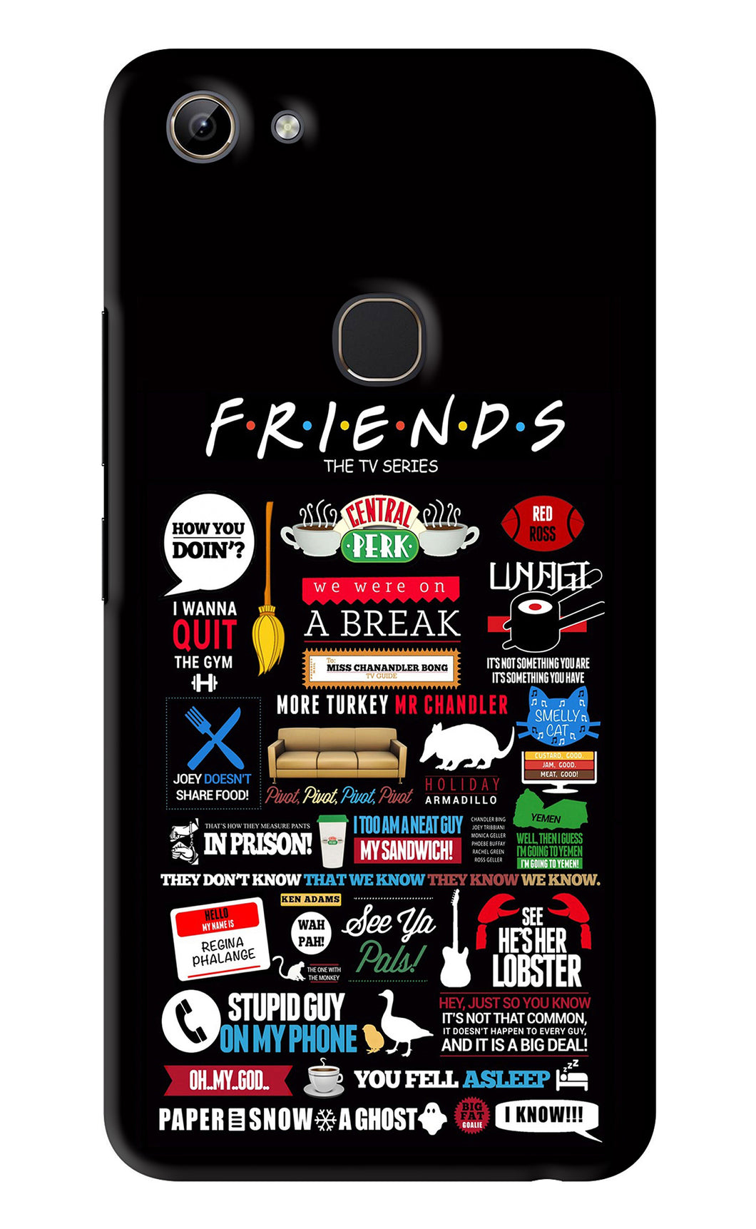 FRIENDS Vivo Y81 Back Skin Wrap
