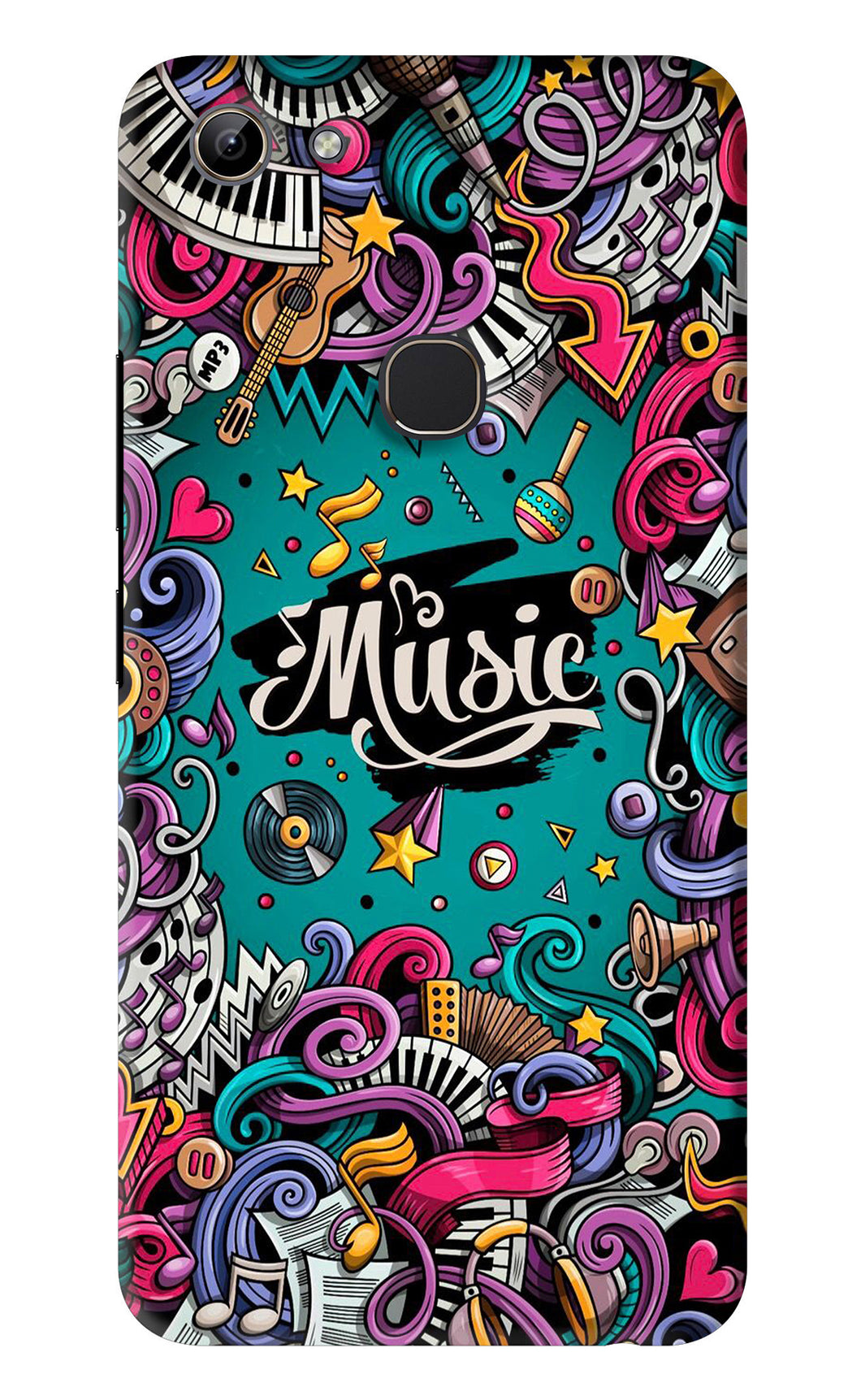 Music Graffiti Vivo Y81 Back Skin Wrap