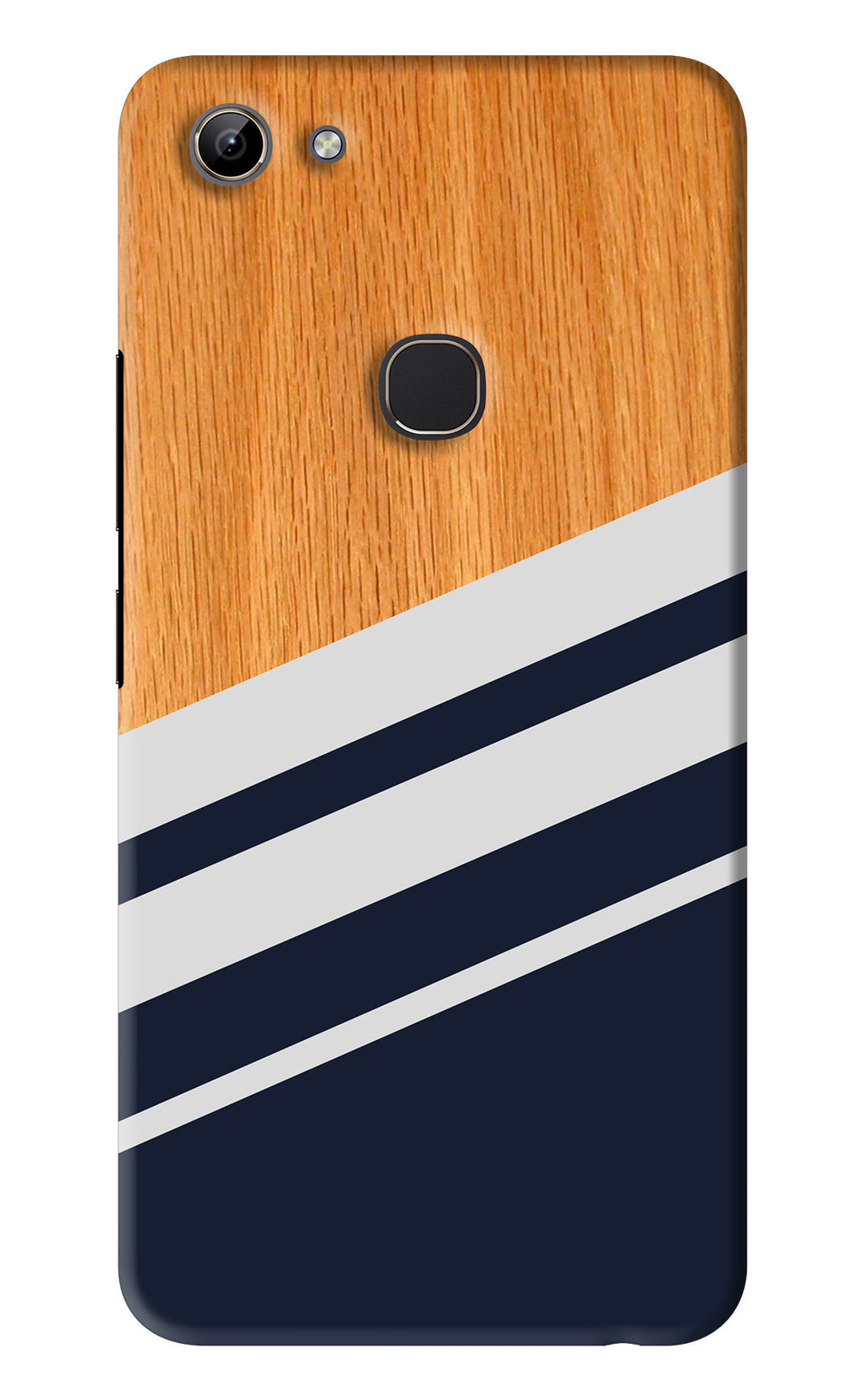 Black And White Wooden Vivo Y81 Back Skin Wrap