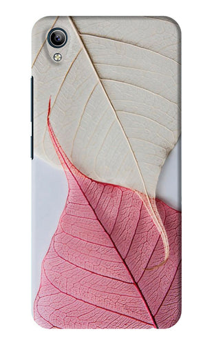 White Pink Leaf Vivo Y91i Back Skin Wrap