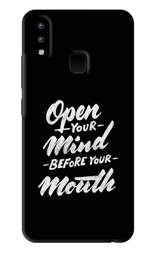 Open Your Mind Before Your Mouth Vivo Y93 Back Skin Wrap