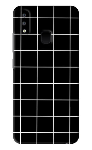 White Grid Vivo Y95 Back Skin Wrap