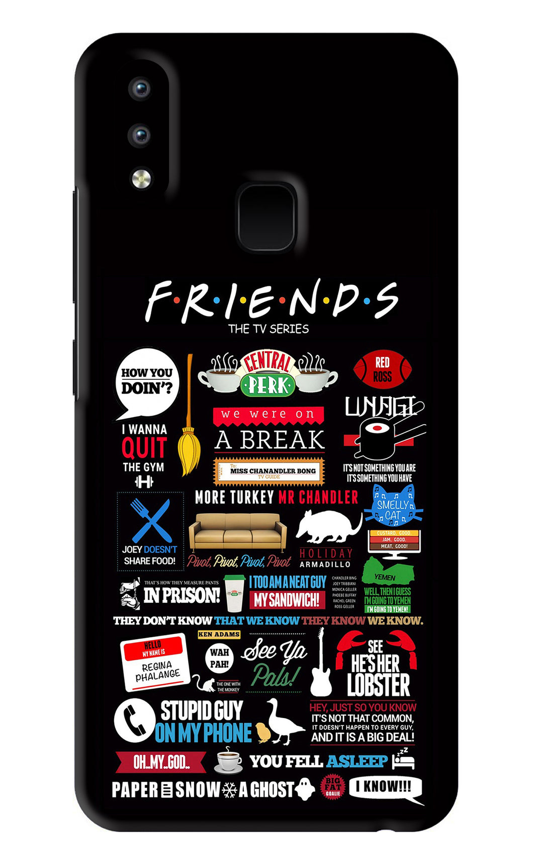 FRIENDS Vivo Y95 Back Skin Wrap