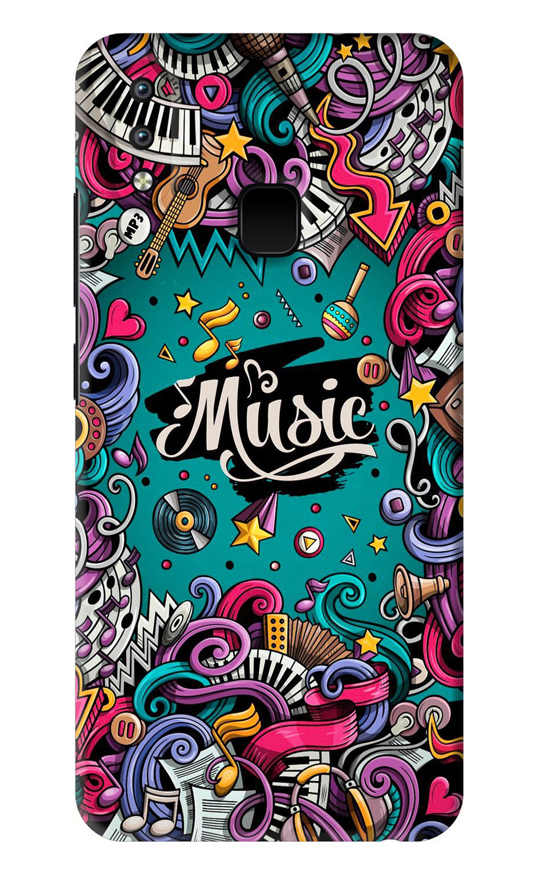 Music Graffiti Vivo Y95 Back Skin Wrap