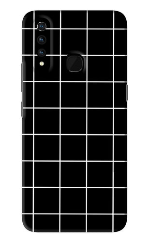 White Grid Vivo Z1 Pro Back Skin Wrap