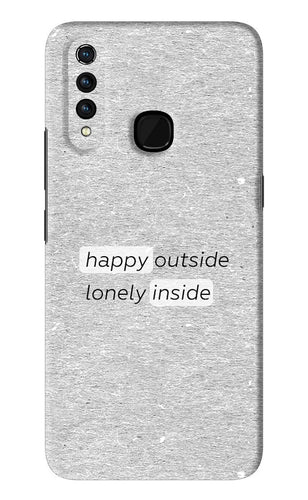 Happy Outside Lonely Inside Vivo Z1 Pro Back Skin Wrap
