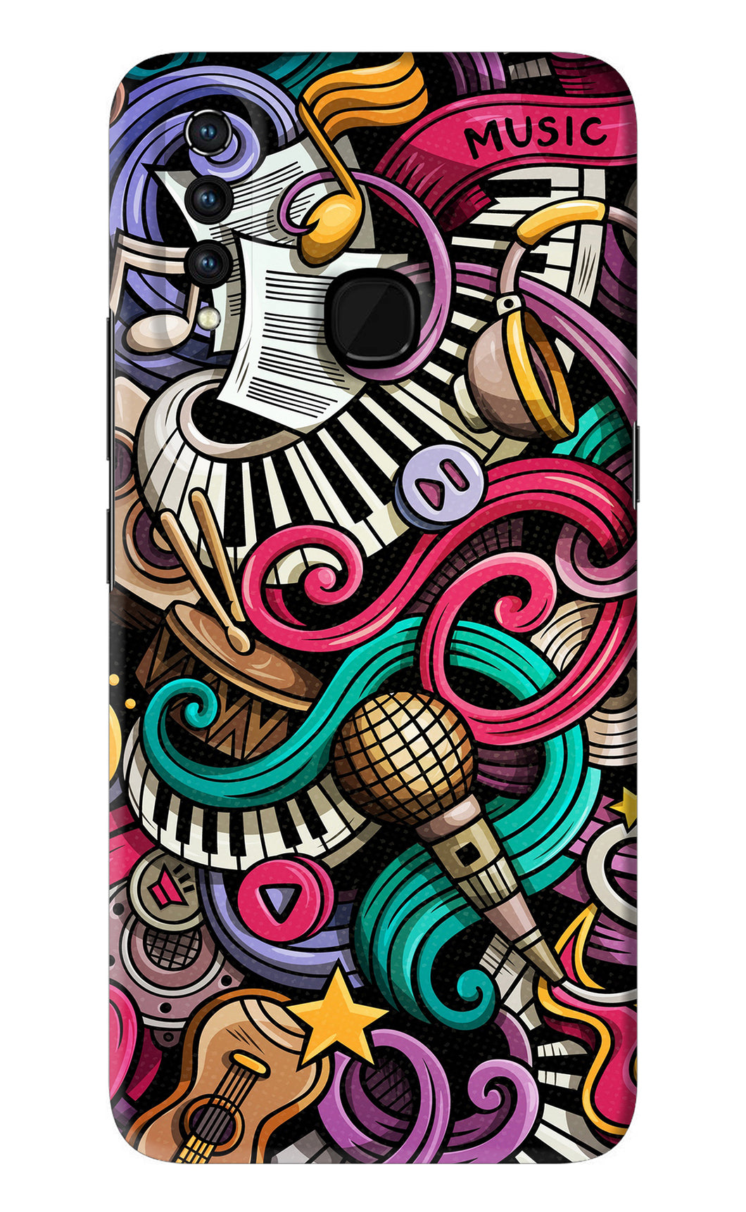 Music Abstract Vivo Z1 Pro Back Skin Wrap