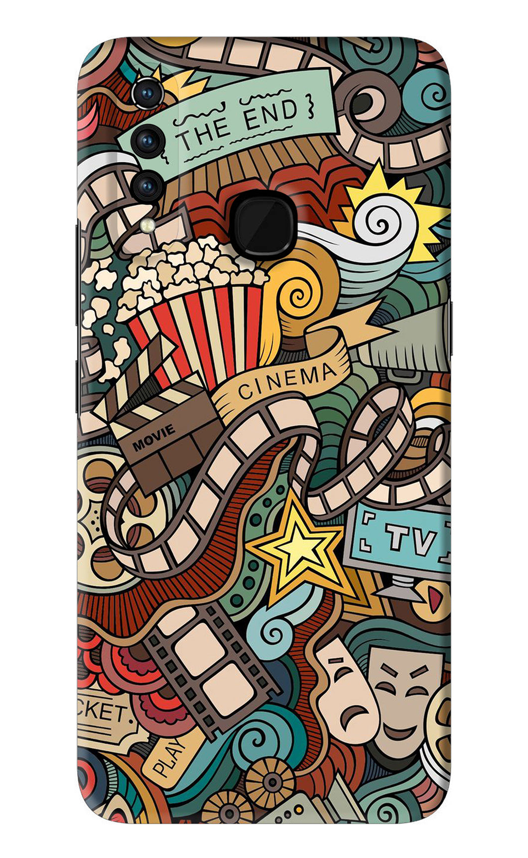Cinema Abstract Vivo Z1 Pro Back Skin Wrap