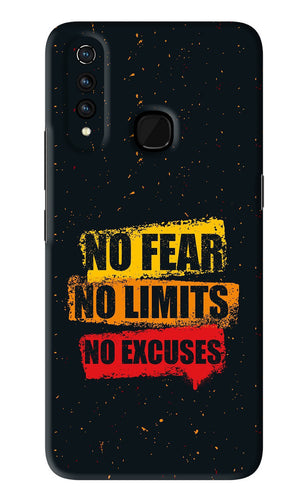 No Fear No Limits No Excuses Vivo Z1 Pro Back Skin Wrap