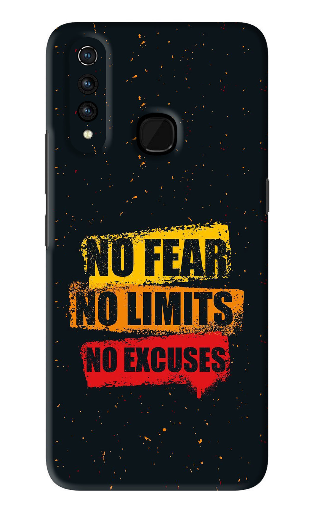 No Fear No Limits No Excuses Vivo Z1 Pro Back Skin Wrap