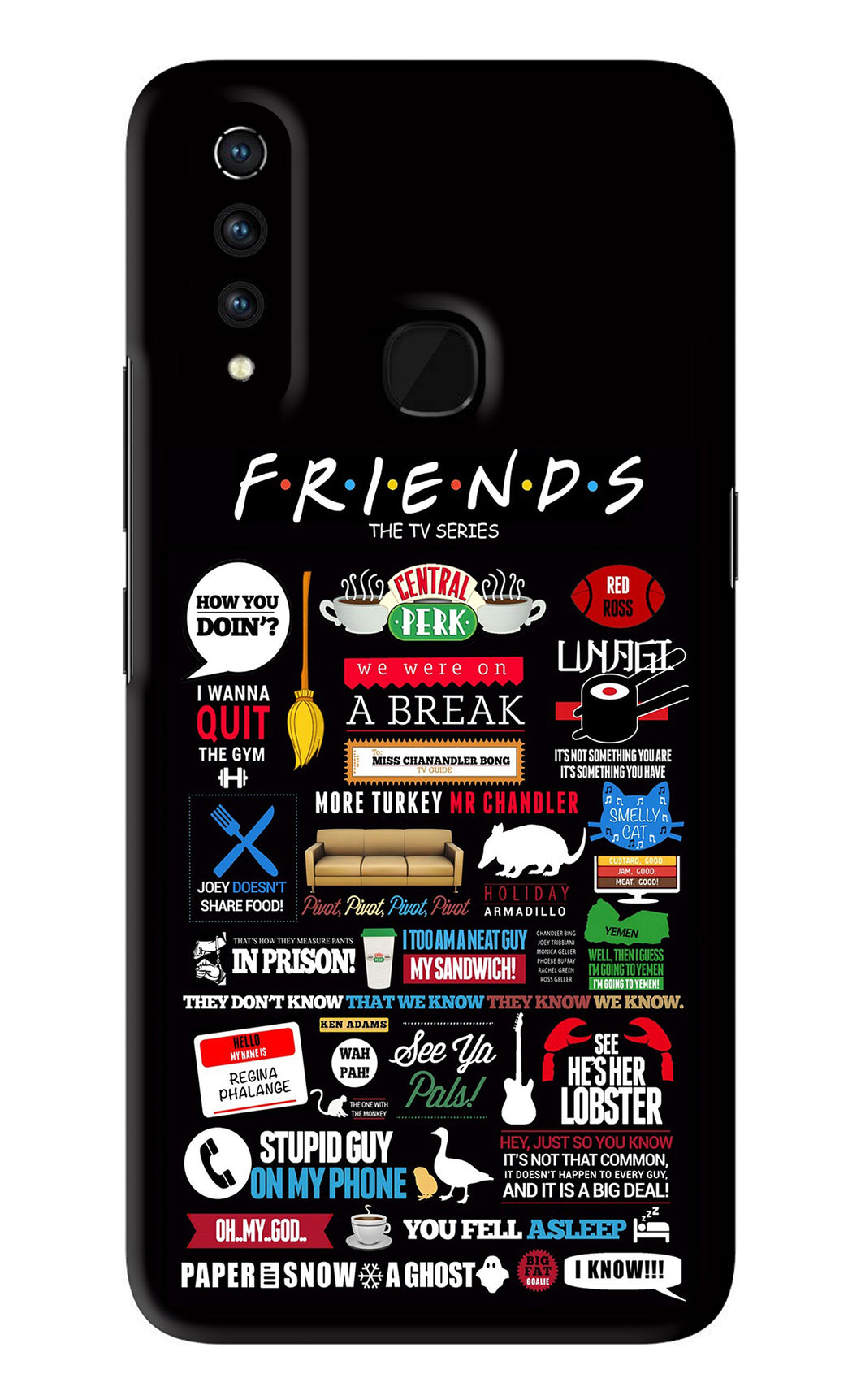 FRIENDS Vivo Z1 Pro Back Skin Wrap