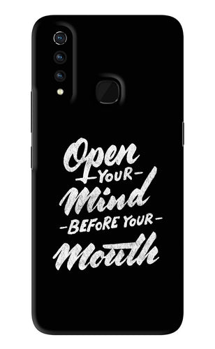 Open Your Mind Before Your Mouth Vivo Z1 Pro Back Skin Wrap