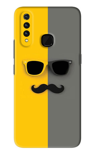 Sunglasses with Mustache Vivo Z1 Pro Back Skin Wrap