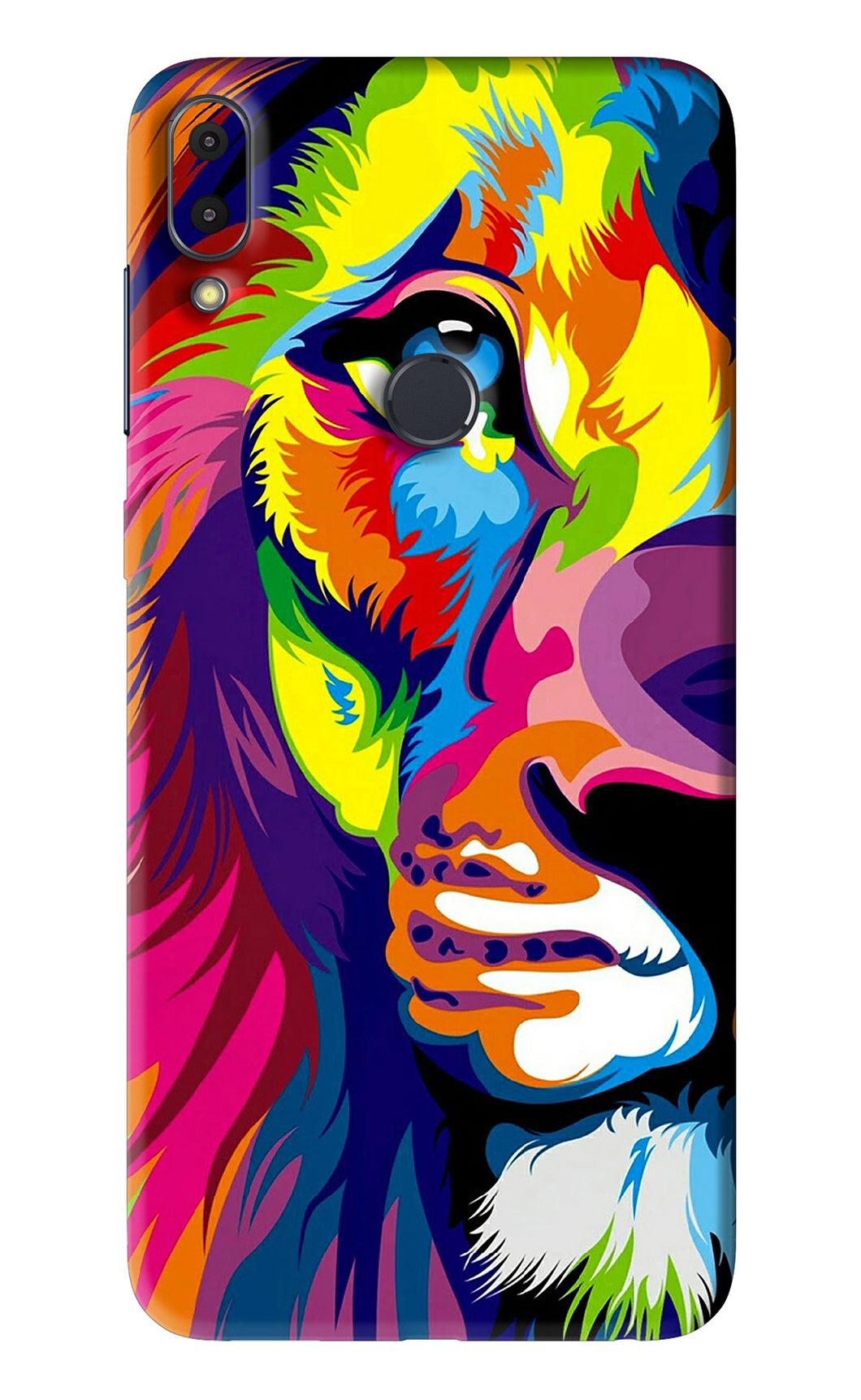 Lion Half Face Asus Zenfone Max Pro M1 Back Skin Wrap