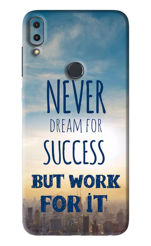 Never Dream For Success But Work For It Asus Zenfone Max Pro M1 Back Skin Wrap