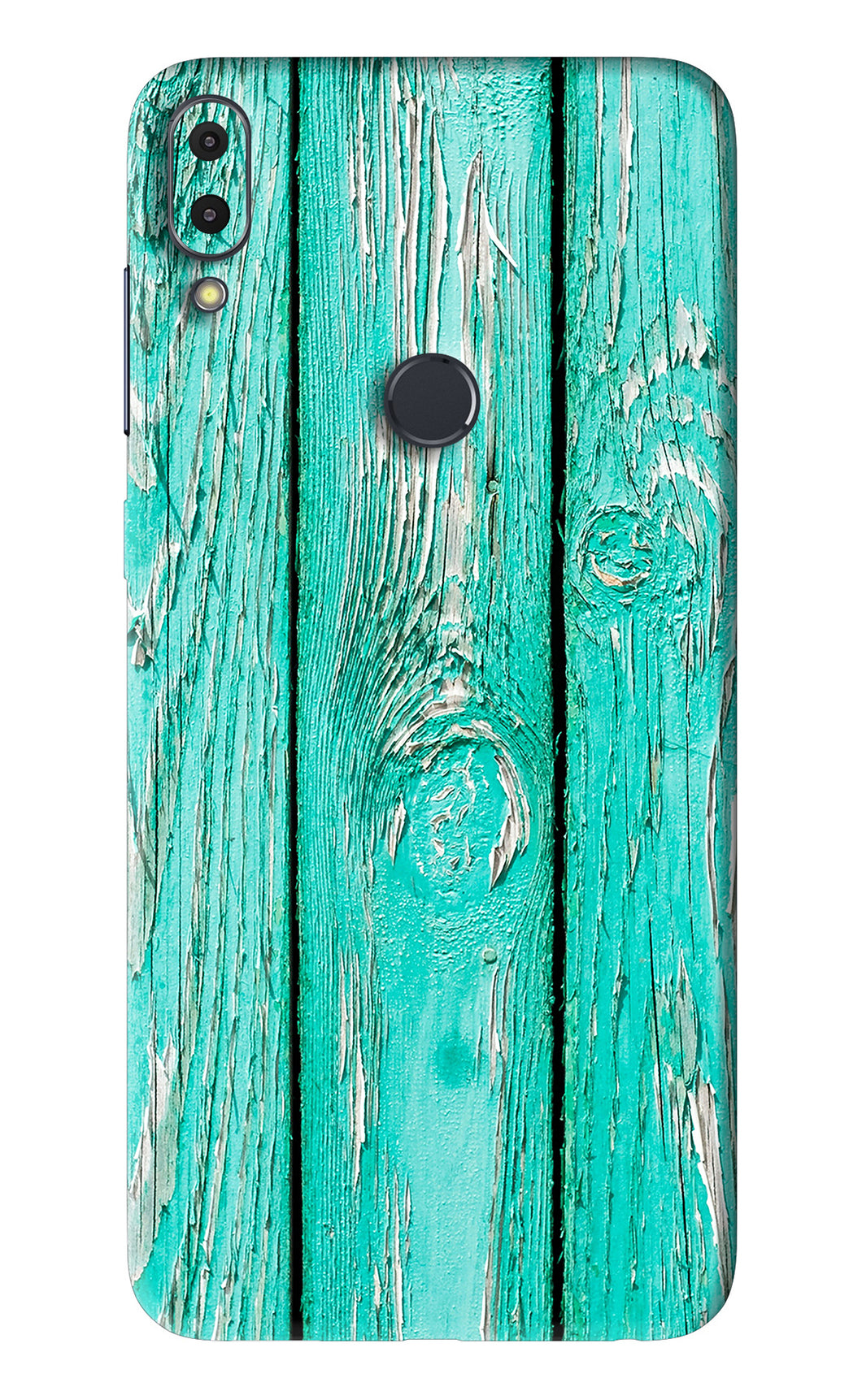 Blue Wood Asus Zenfone Max Pro M1 Back Skin Wrap
