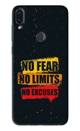 No Fear No Limits No Excuses Asus Zenfone Max Pro M1 Back Skin Wrap