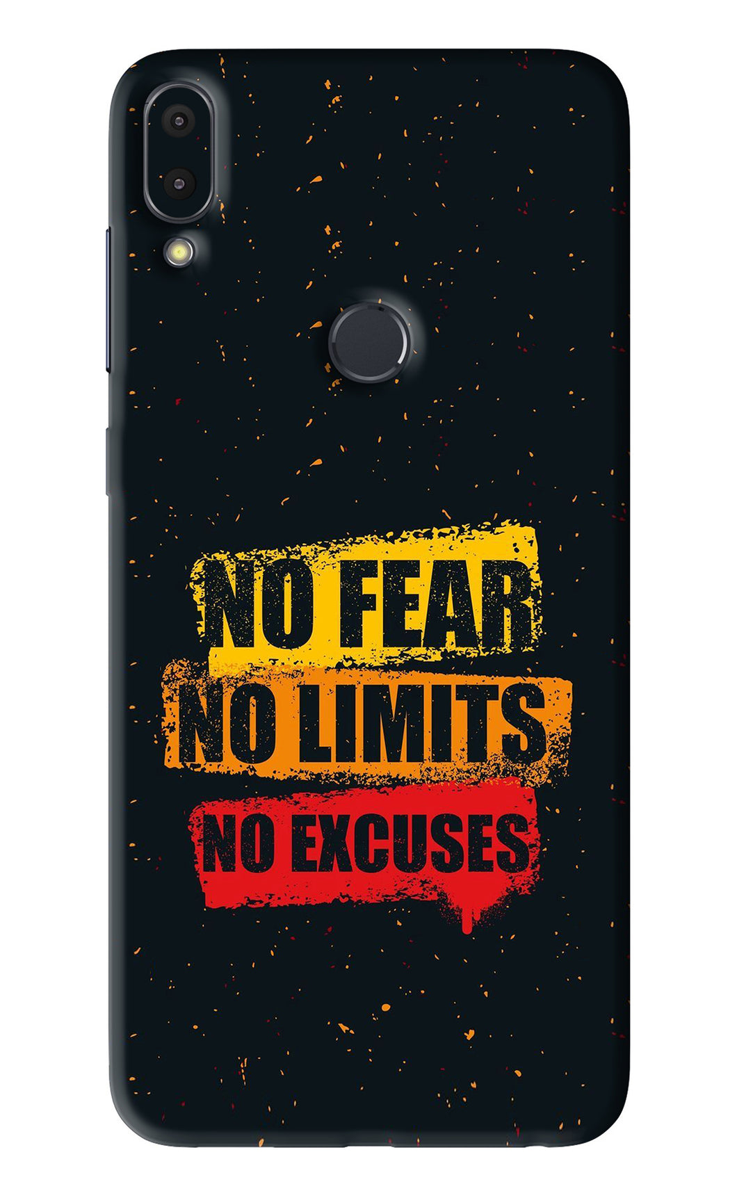 No Fear No Limits No Excuses Asus Zenfone Max Pro M1 Back Skin Wrap