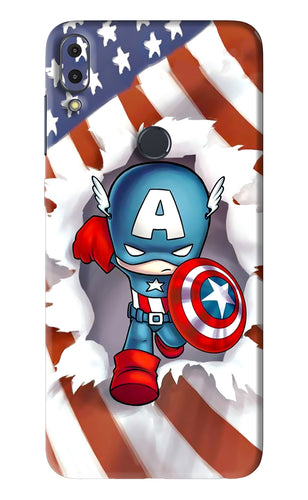 Captain America Asus Zenfone Max Pro M1 Back Skin Wrap
