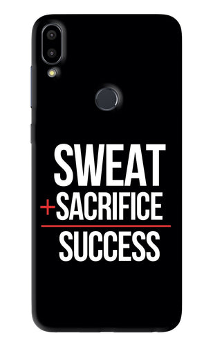 Sweat Sacrifice Success Asus Zenfone Max Pro M1 Back Skin Wrap