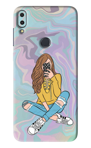 Selfie Girl Asus Zenfone Max Pro M1 Back Skin Wrap
