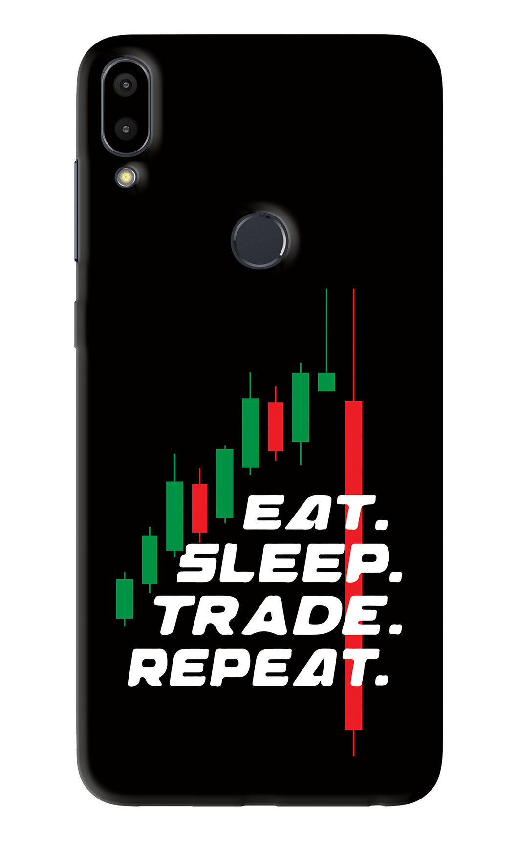 Eat Sleep Trade Repeat Asus Zenfone Max Pro M1 Back Skin Wrap