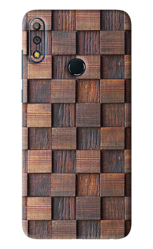 Wooden Cube Design Asus Zenfone Max Pro M2 Back Skin Wrap