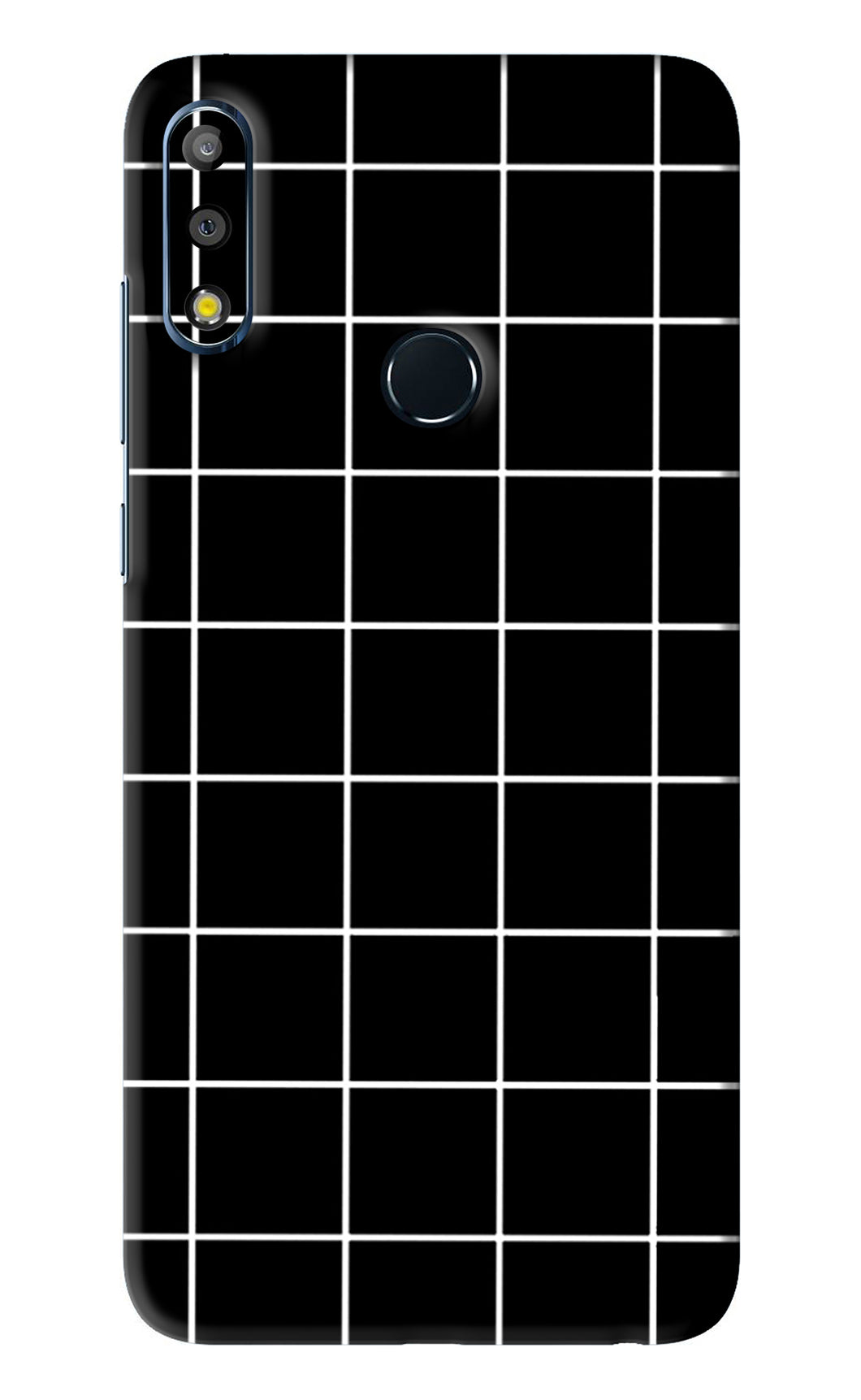 White Grid Asus Zenfone Max Pro M2 Back Skin Wrap