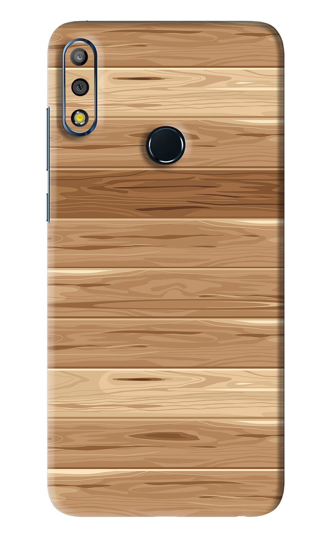 Wooden Vector Asus Zenfone Max Pro M2 Back Skin Wrap