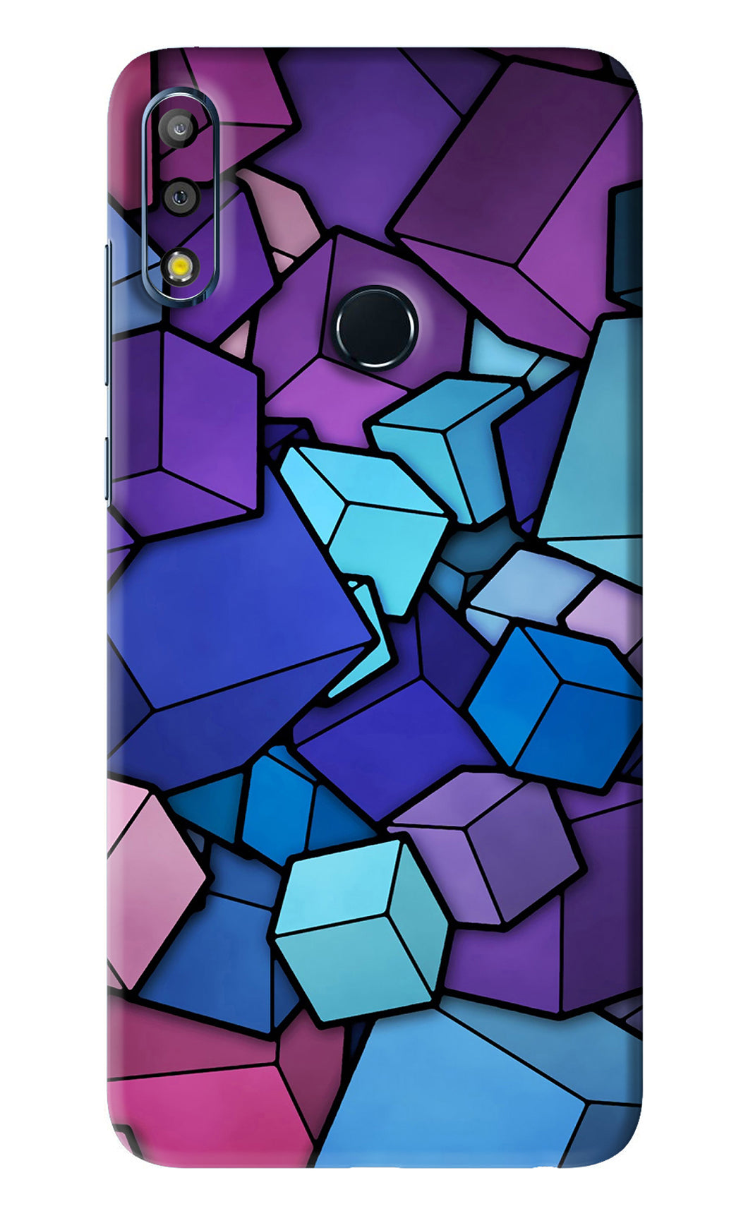 Cubic Abstract Asus Zenfone Max Pro M2 Back Skin Wrap