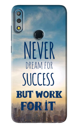 Never Dream For Success But Work For It Asus Zenfone Max Pro M2 Back Skin Wrap