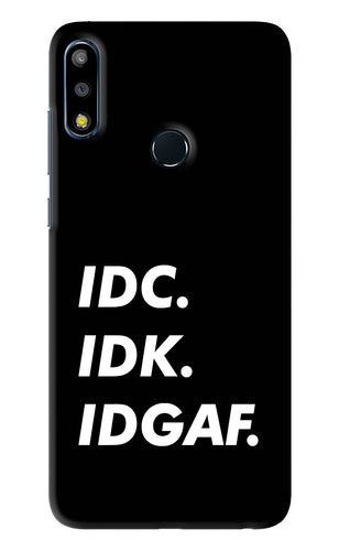 Idc Idk Idgaf Asus Zenfone Max Pro M2 Back Skin Wrap
