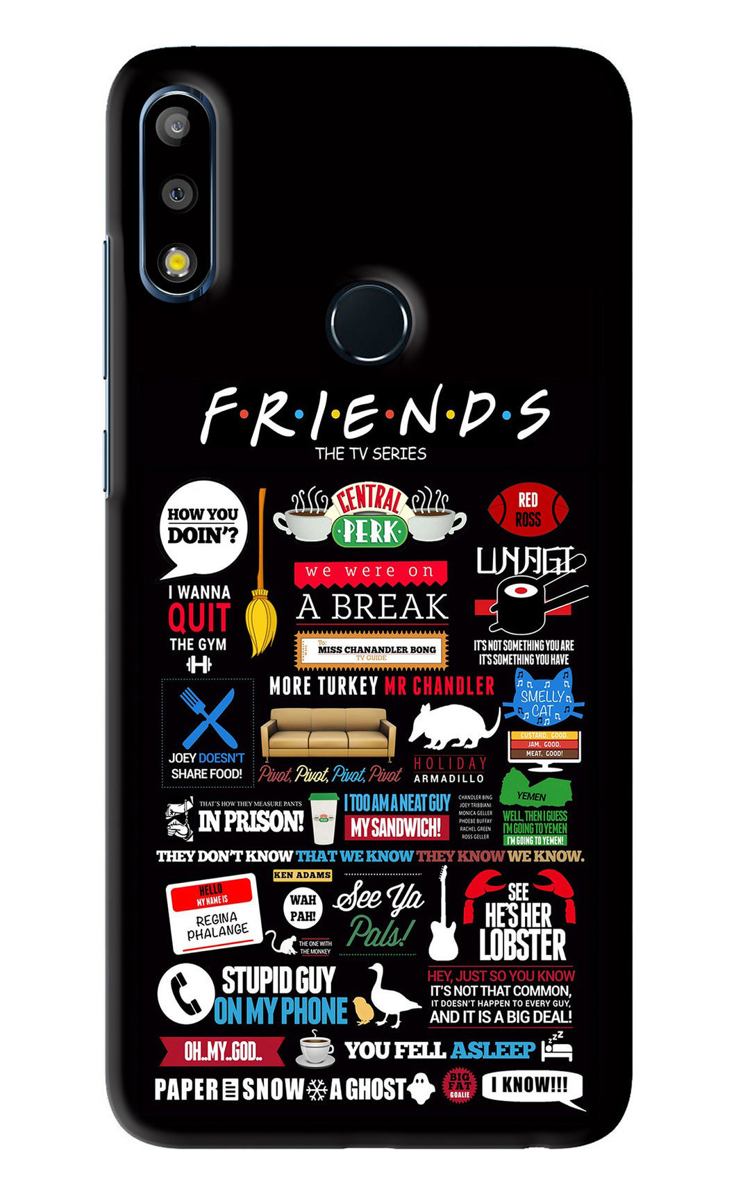 FRIENDS Asus Zenfone Max Pro M2 Back Skin Wrap