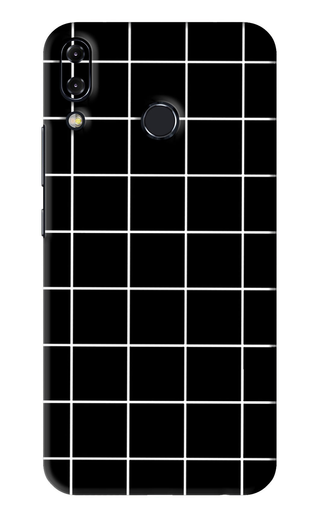 White Grid Asus Zenfone 5Z Back Skin Wrap