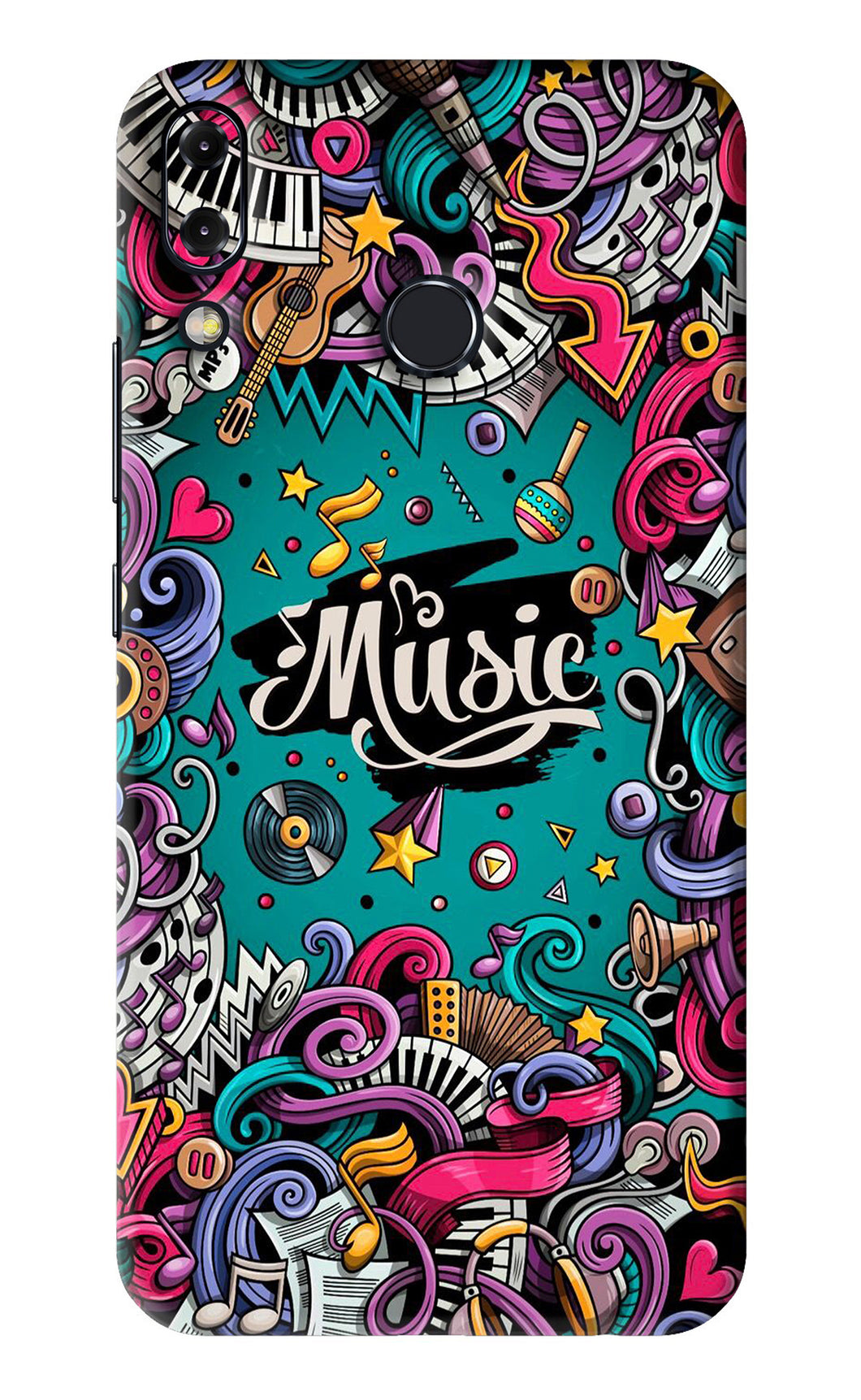 Music Graffiti Asus Zenfone 5Z Back Skin Wrap